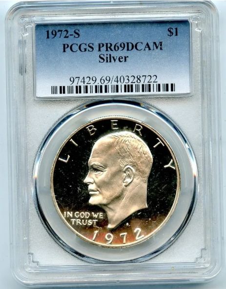 1972-S $1 Silver IKE Dollar