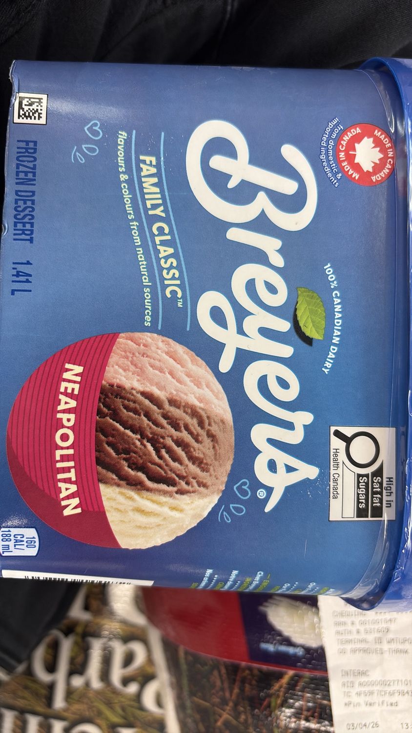 Breyers Neapolitan 188 ml 