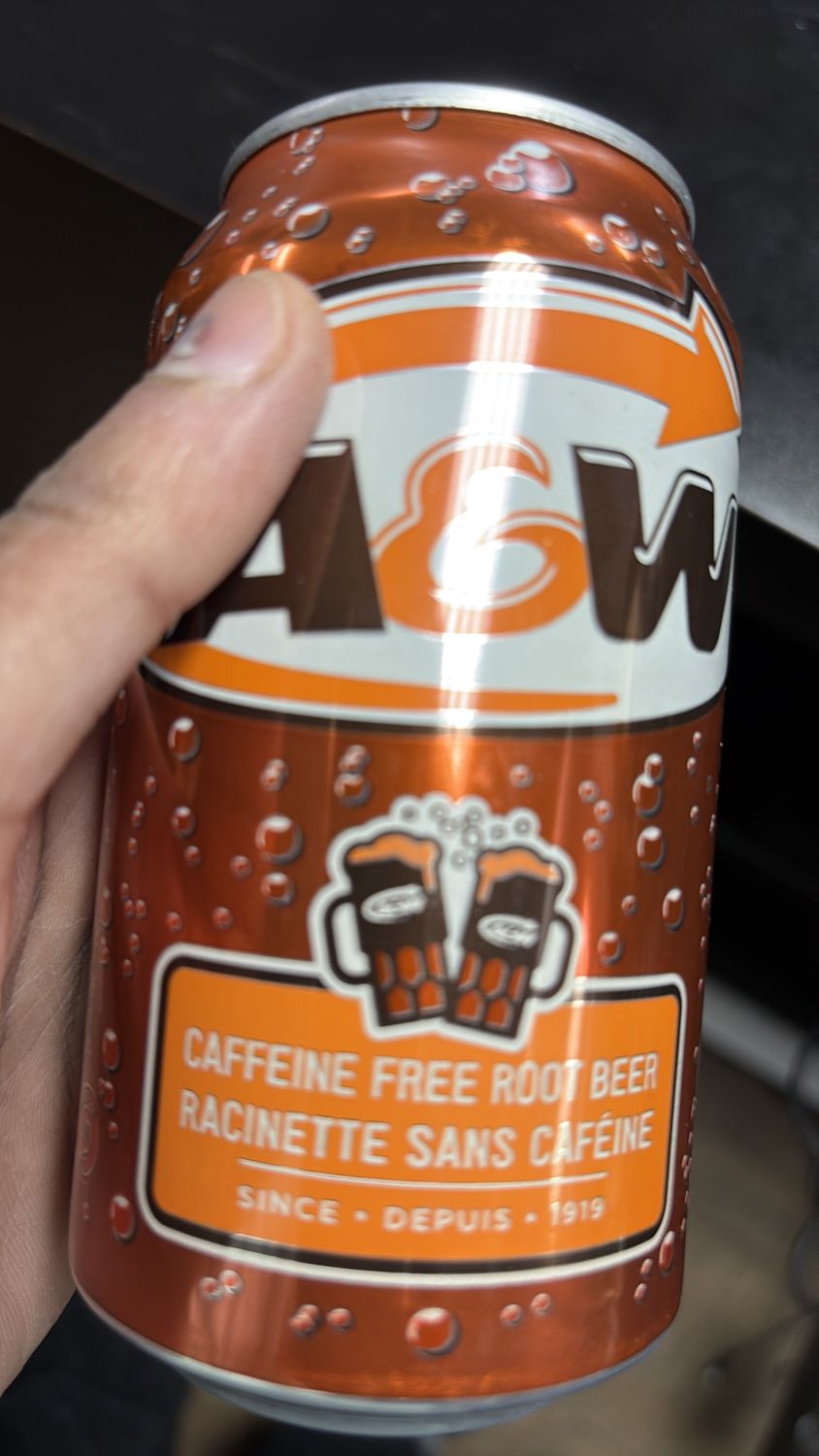 A &amp; W caffeine free root beer 355 ml