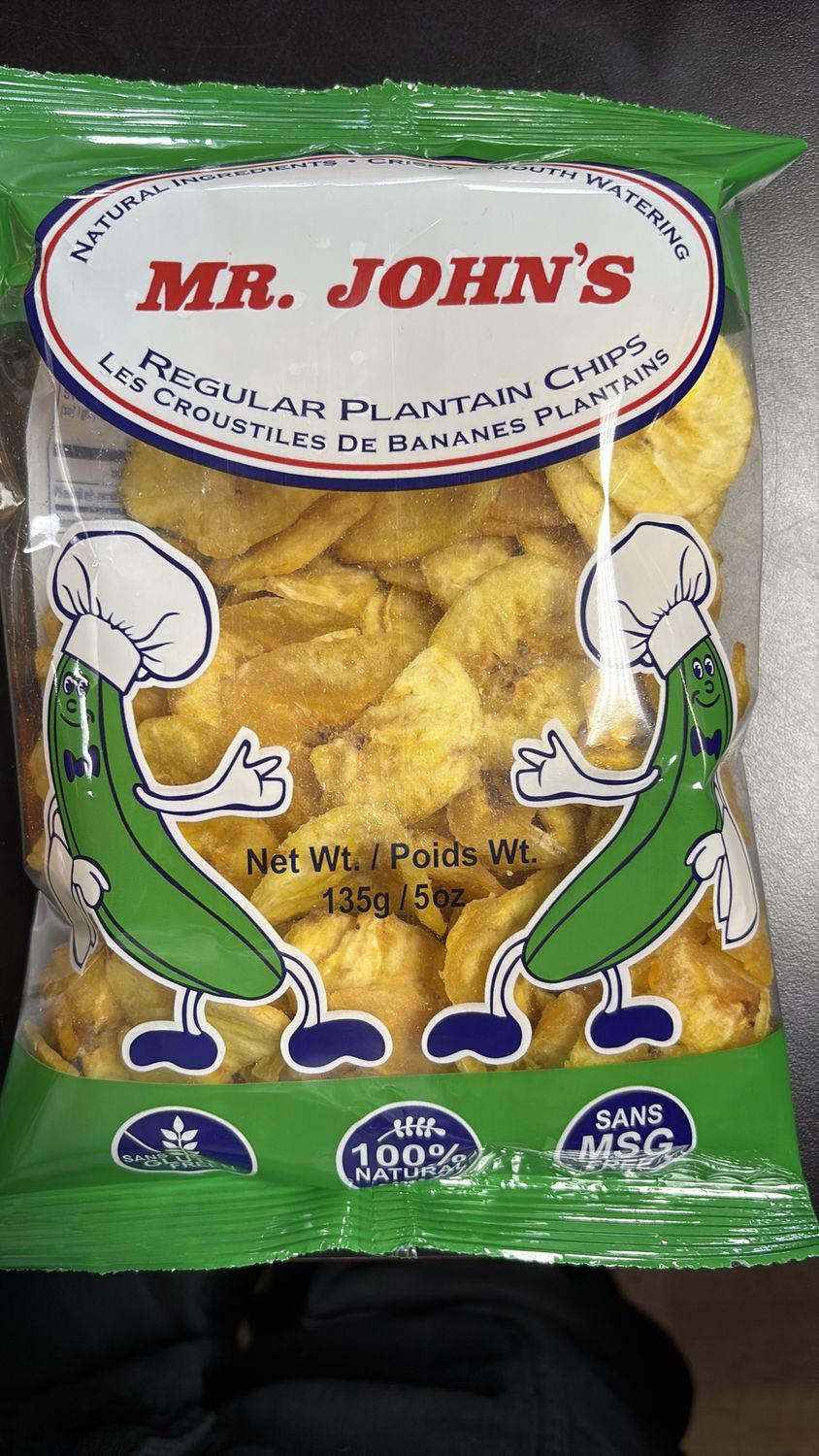 Mr John’s regular plantain chips 135 g