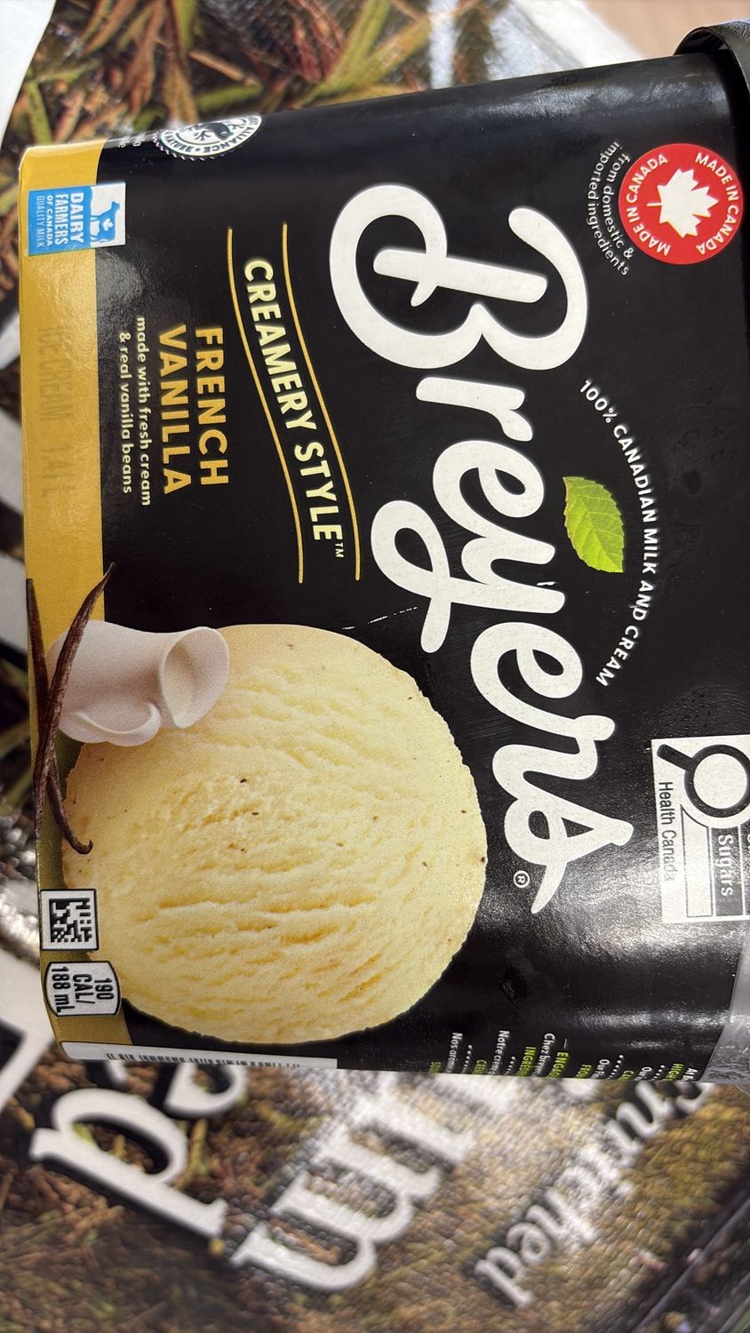 Breyers creamy style French vanilla 188 ml 