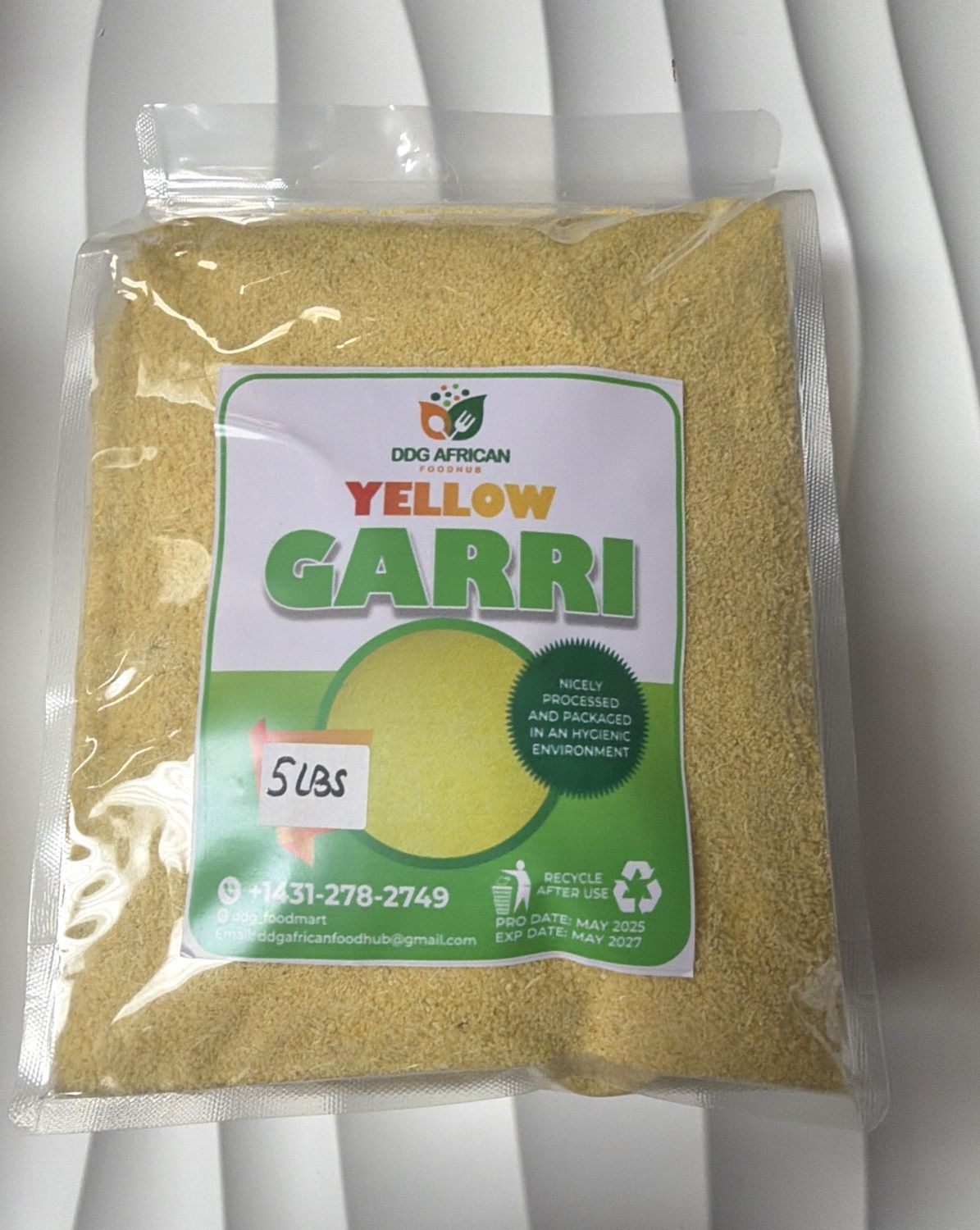 Ddg African Foodhub Yellow Garri 2.5kg