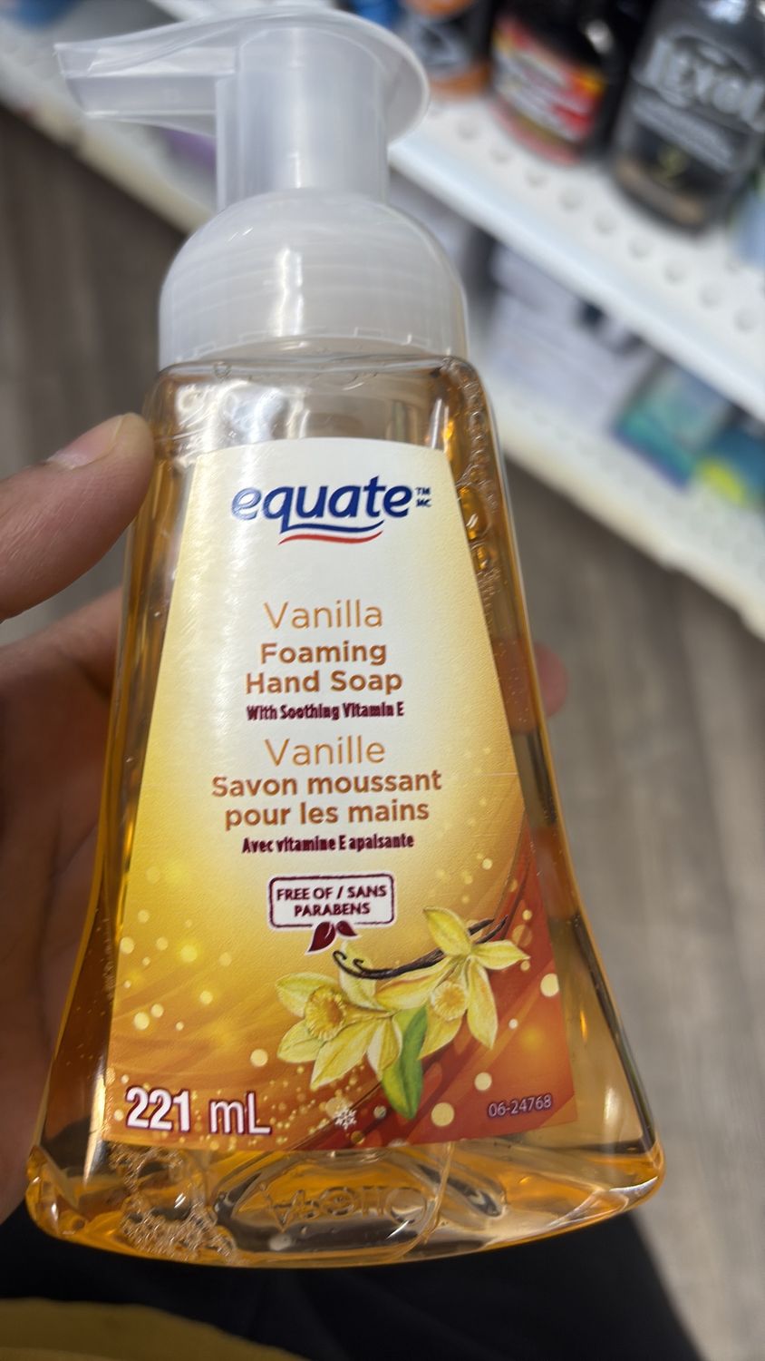 Equate vanilla foaming hand soap 221 ml