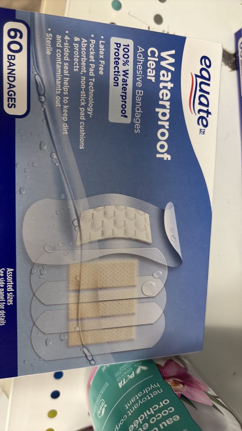 Equate waterproof clear bandage 60