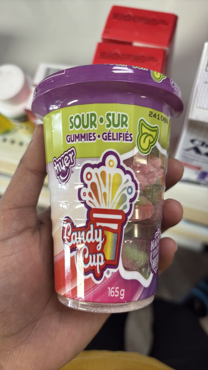 Huer sour candy cup 165 g
