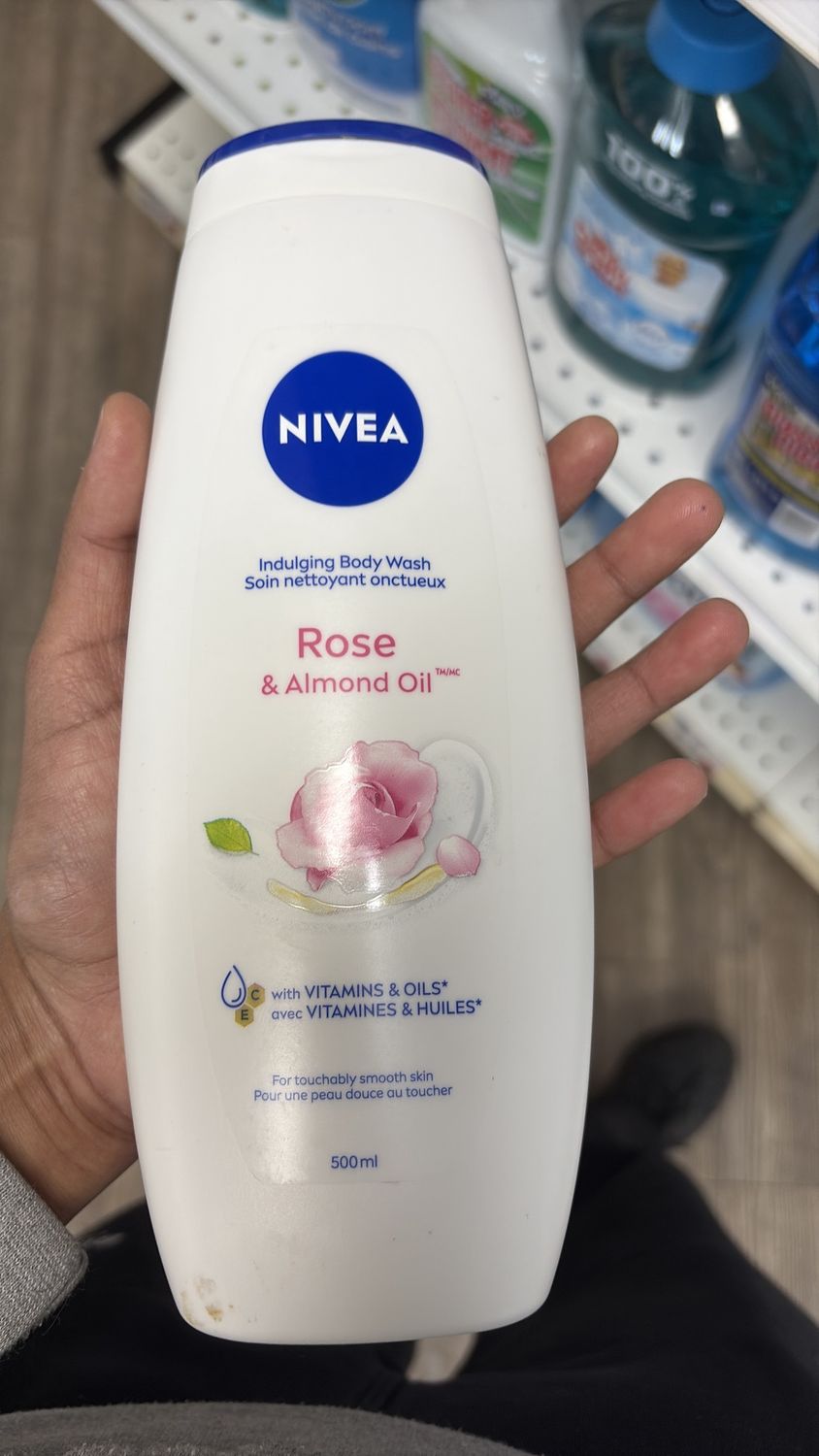 Nivea rose almond oil body wash 500 ml