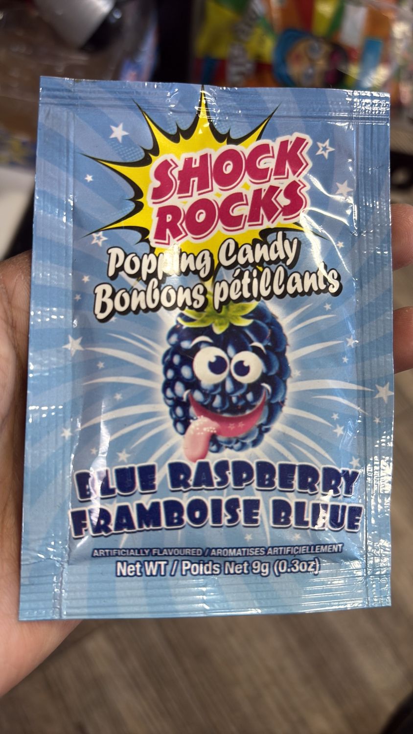 Shock rocks popping candy blue raspberry 9 g