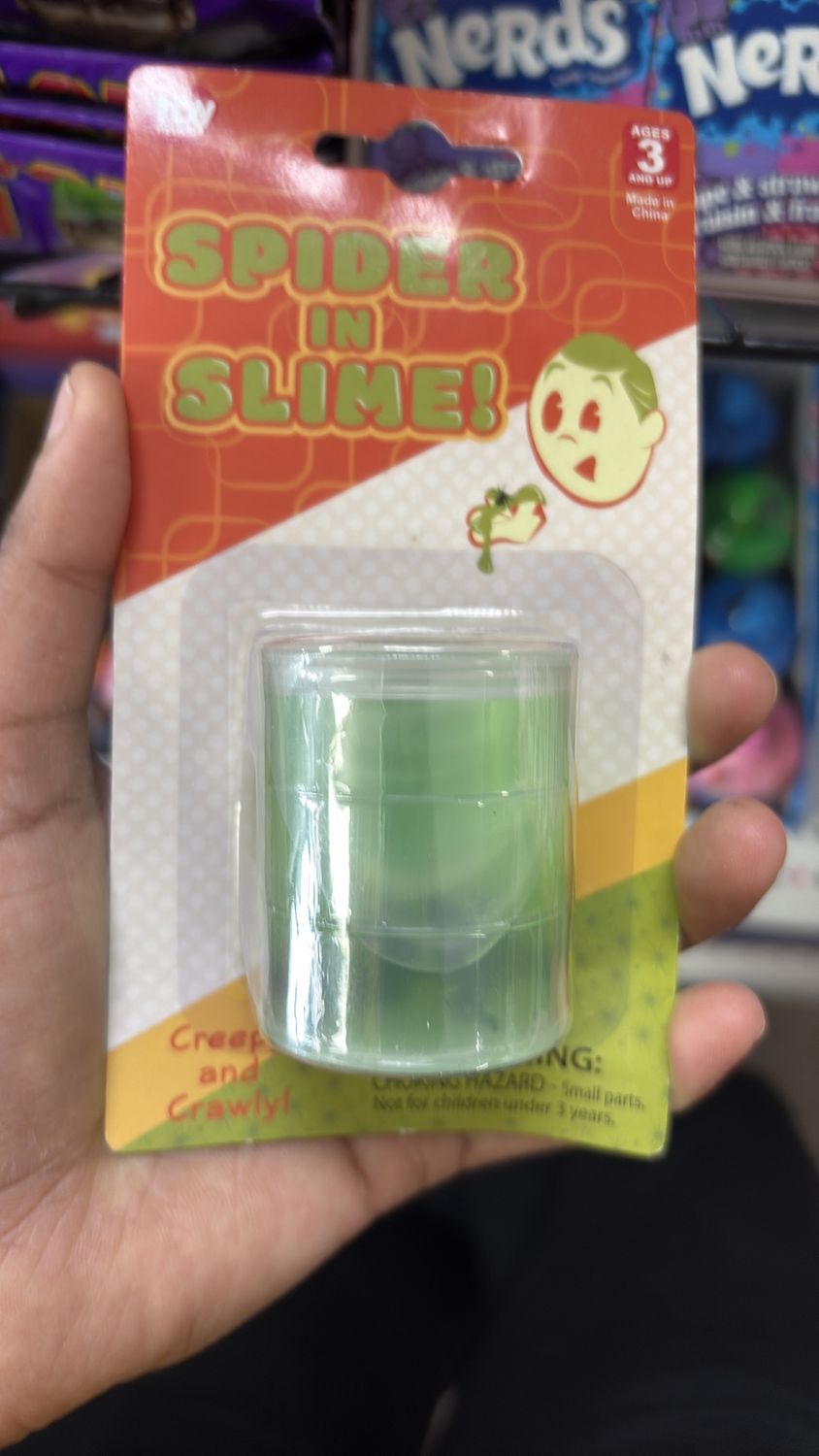 Spider in slime toy
