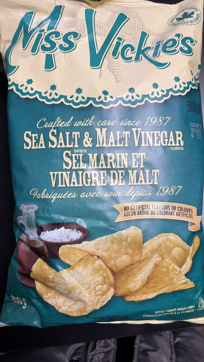Miss Vickie’s sea salt &amp; malt vinegar 200 g 