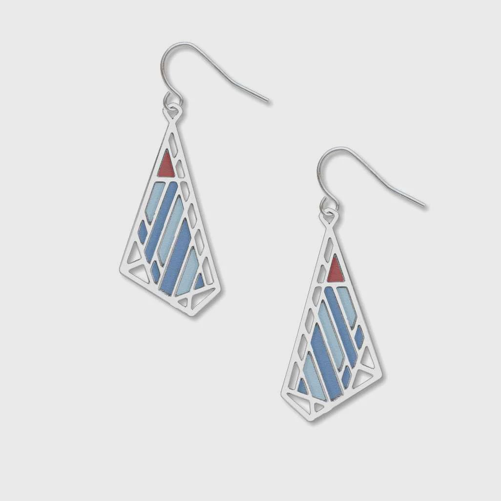 Dana Thomas Butterfly Earrings, Colour: Blue