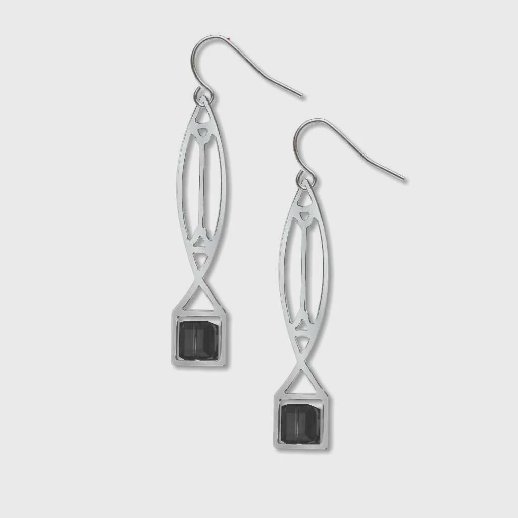 Winslow Lightscreen Earrings, Colour: Black