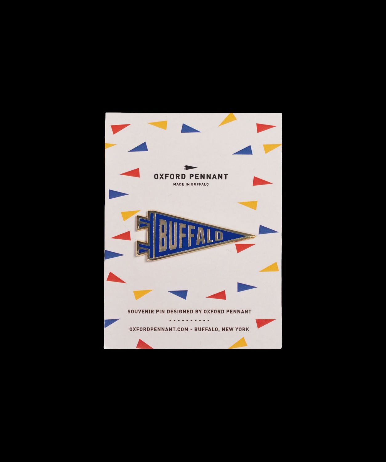 Buffalo Pennant Enamel Pin
