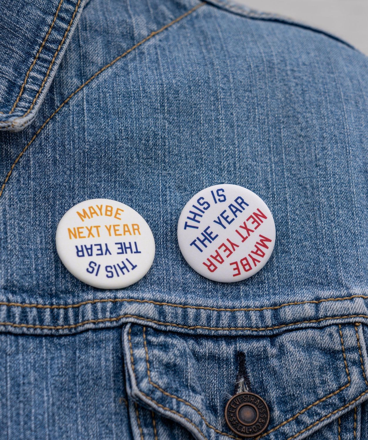 This Year / Next Year Pin