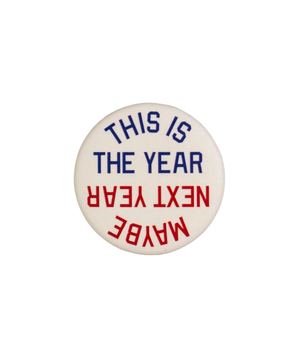 This Year / Next Year Pin, Colour: Red/Blue