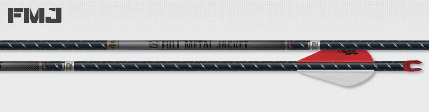 Easton FMJ 4MM WITH STANDARD 55 GRAIN ALUMINUM HALFOUTS