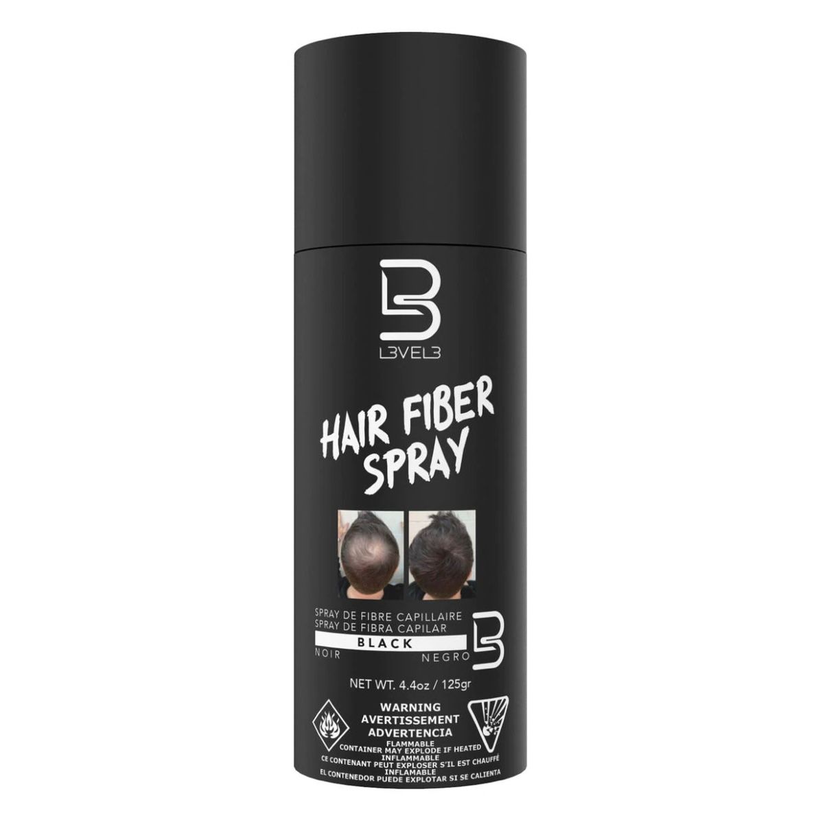 L3VEL 3 Black Hair Fiber Spray
