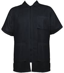 Vincent Traditional Barber Jacket With Collar - Black (Medium)