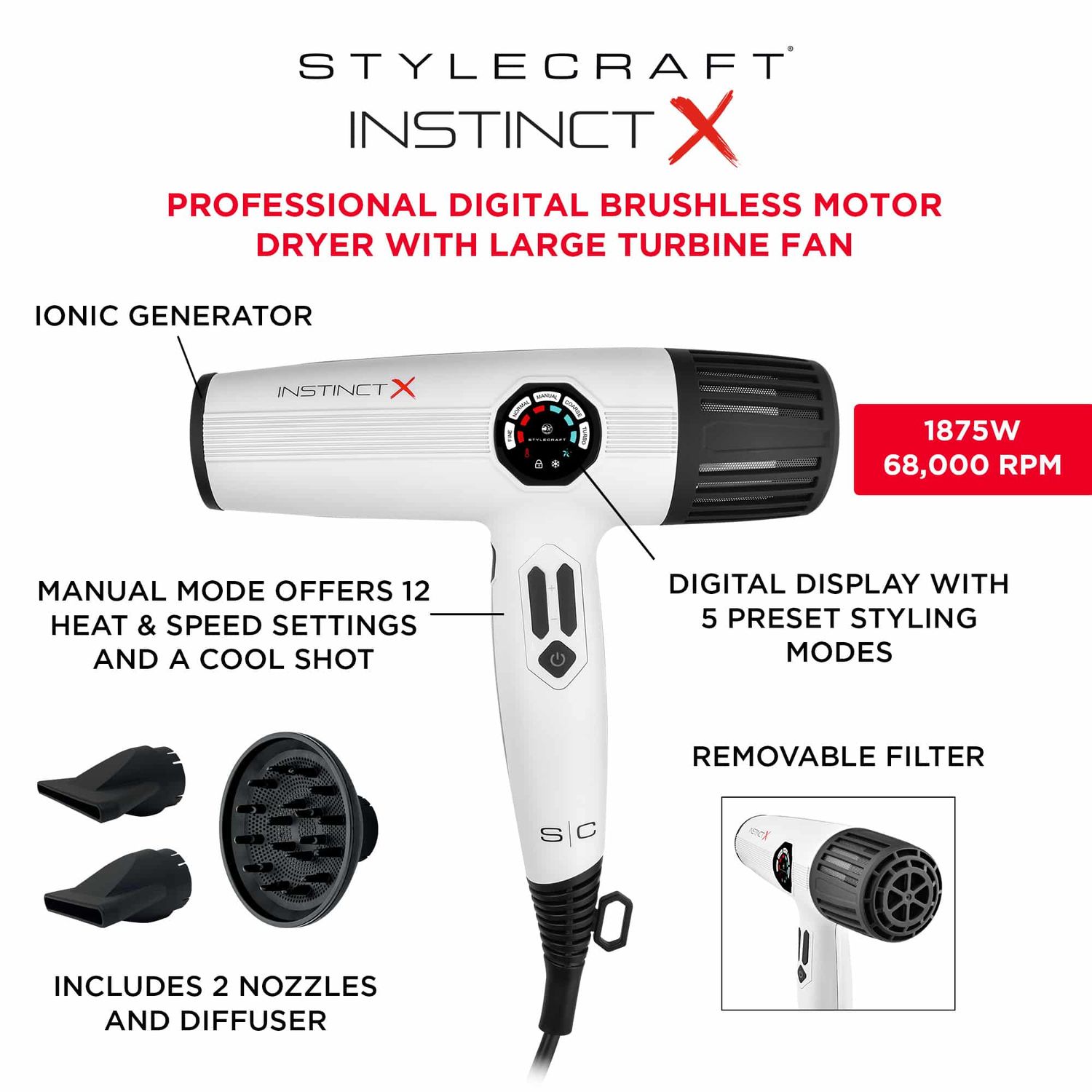 StyleCraft Instinct X Hair Dryer