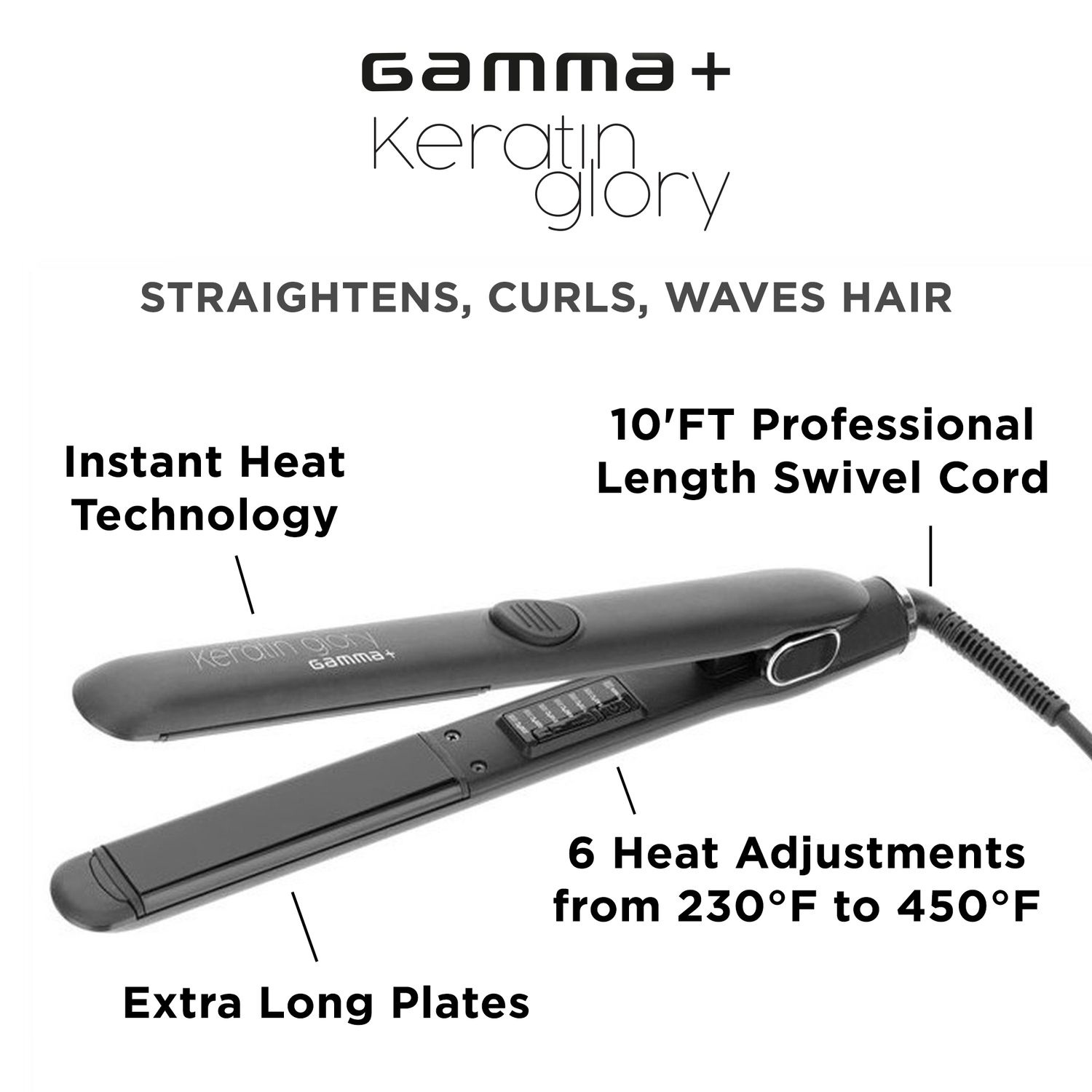 Gamma+ Keratin Glory Flat Iron Gamma+ Keratin Glory Flat Iron