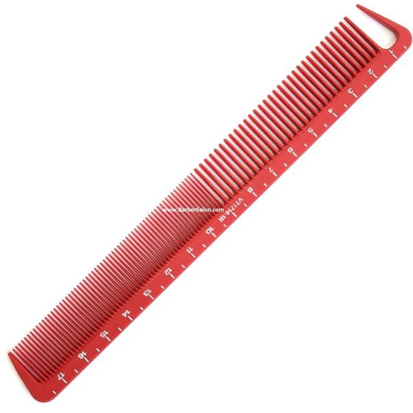 Vincent Ceramic All Purpose Hook Comb 7 1/4- Red