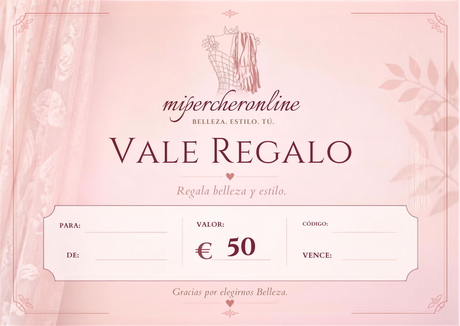 Tarjeta regalo Tarjeta regalo