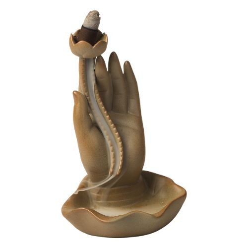 Brown lotus hand ceramic backflow