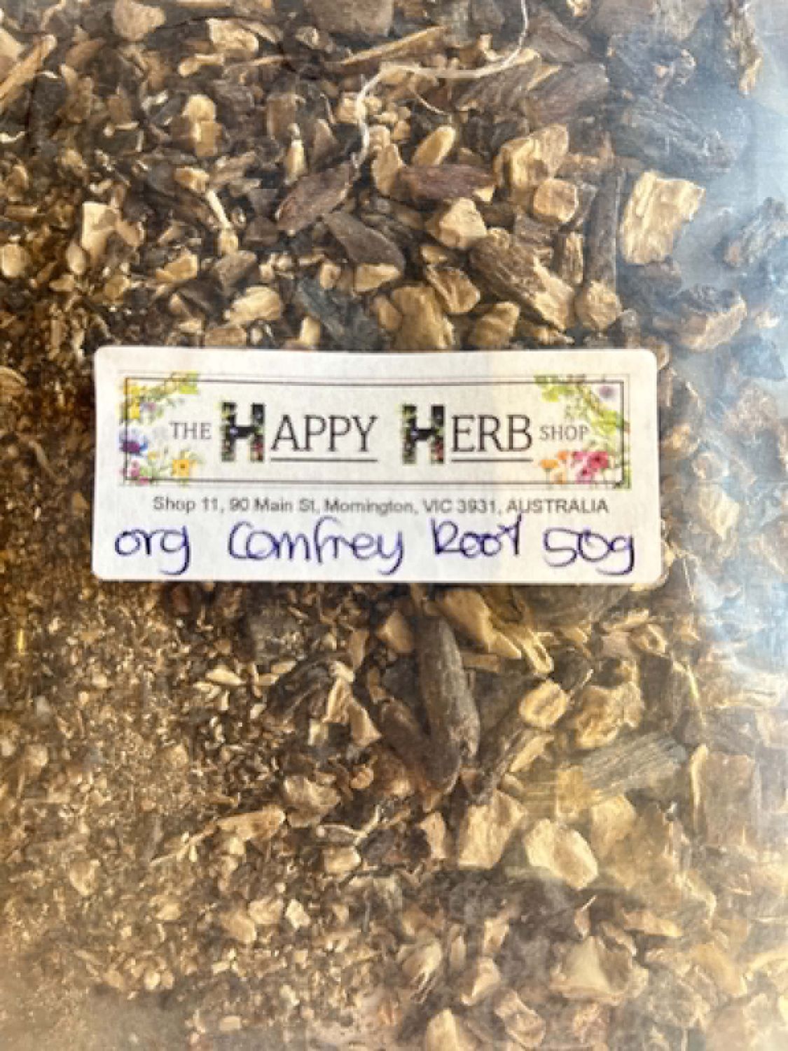 Organic Comfrey root 50g BB 08/28