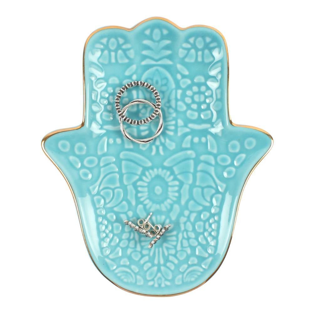 Turquoise Hamsa Jewellery Dish
