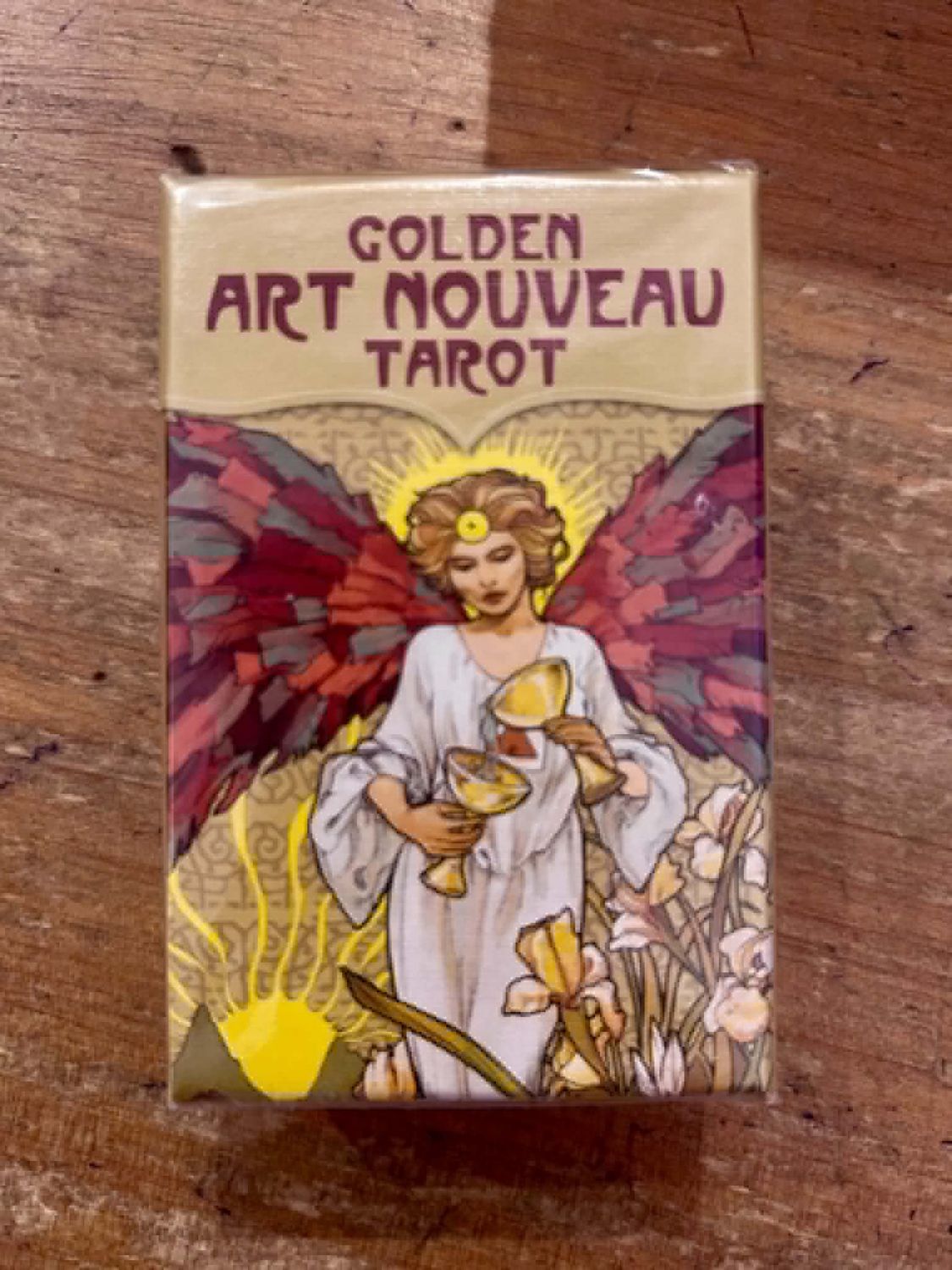 Golden Art Nouveau tarot mini