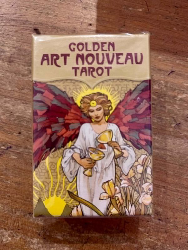 Golden Art Nouveau tarot mini
