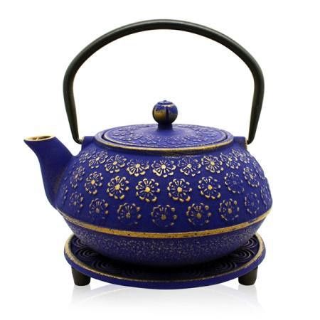 Blue Blossom Iron Teapot 600ml