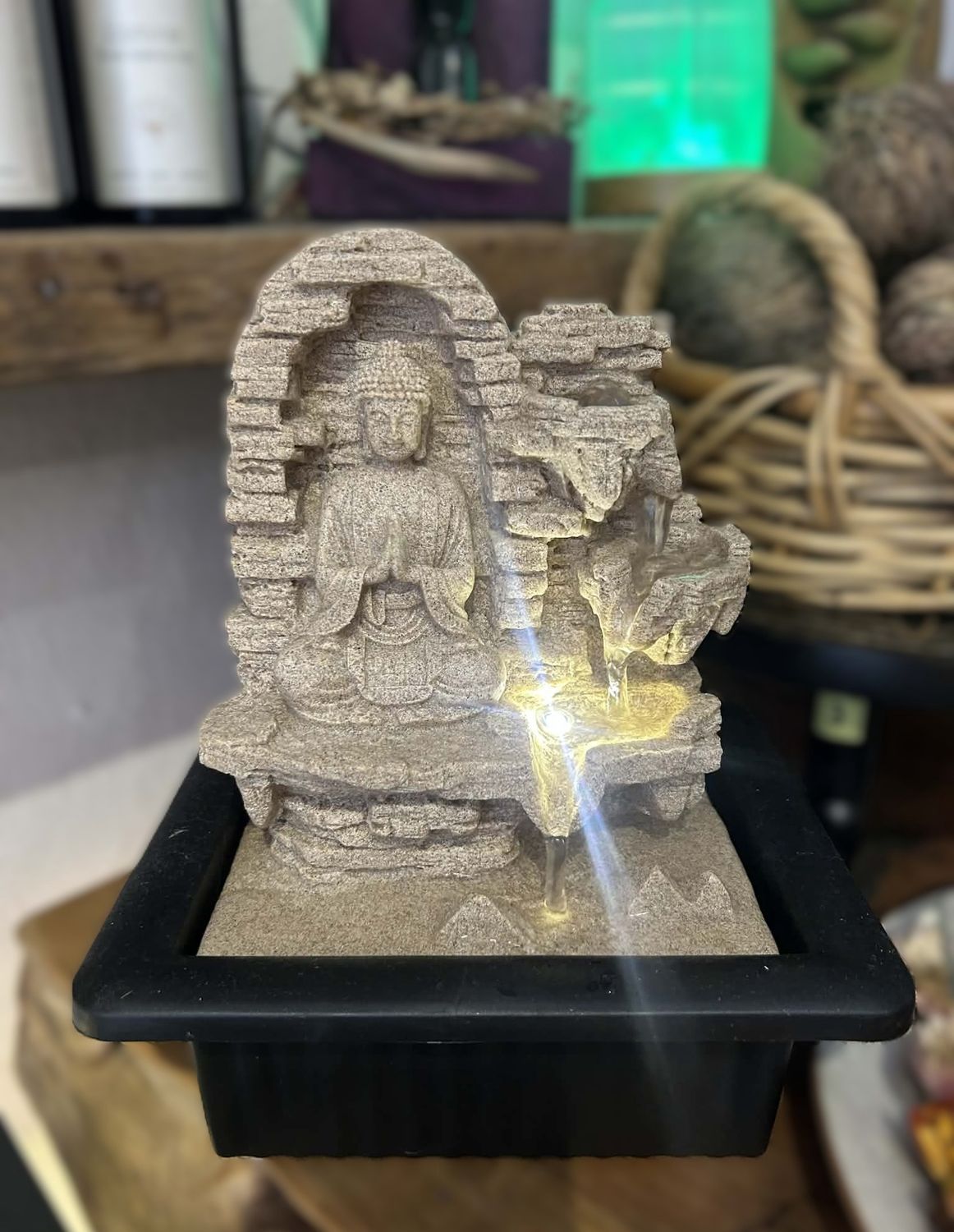 Buddha Fountain with Light