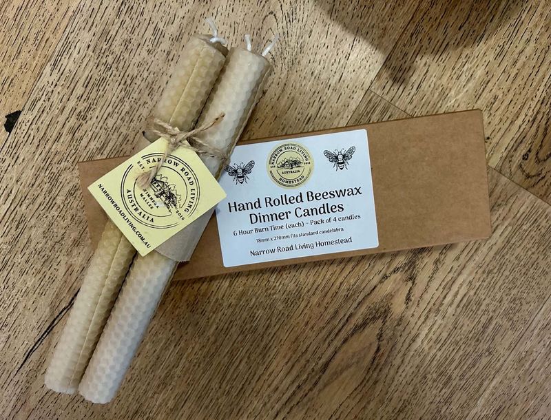 H'Rolled B'wax Dinner Candle H'comb Ptn