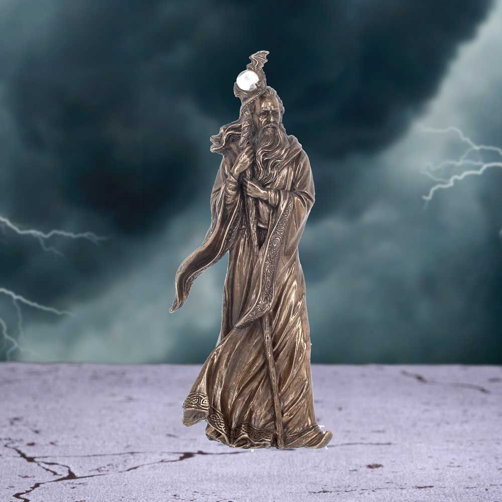 Wizard Merlin Bronze Figurine