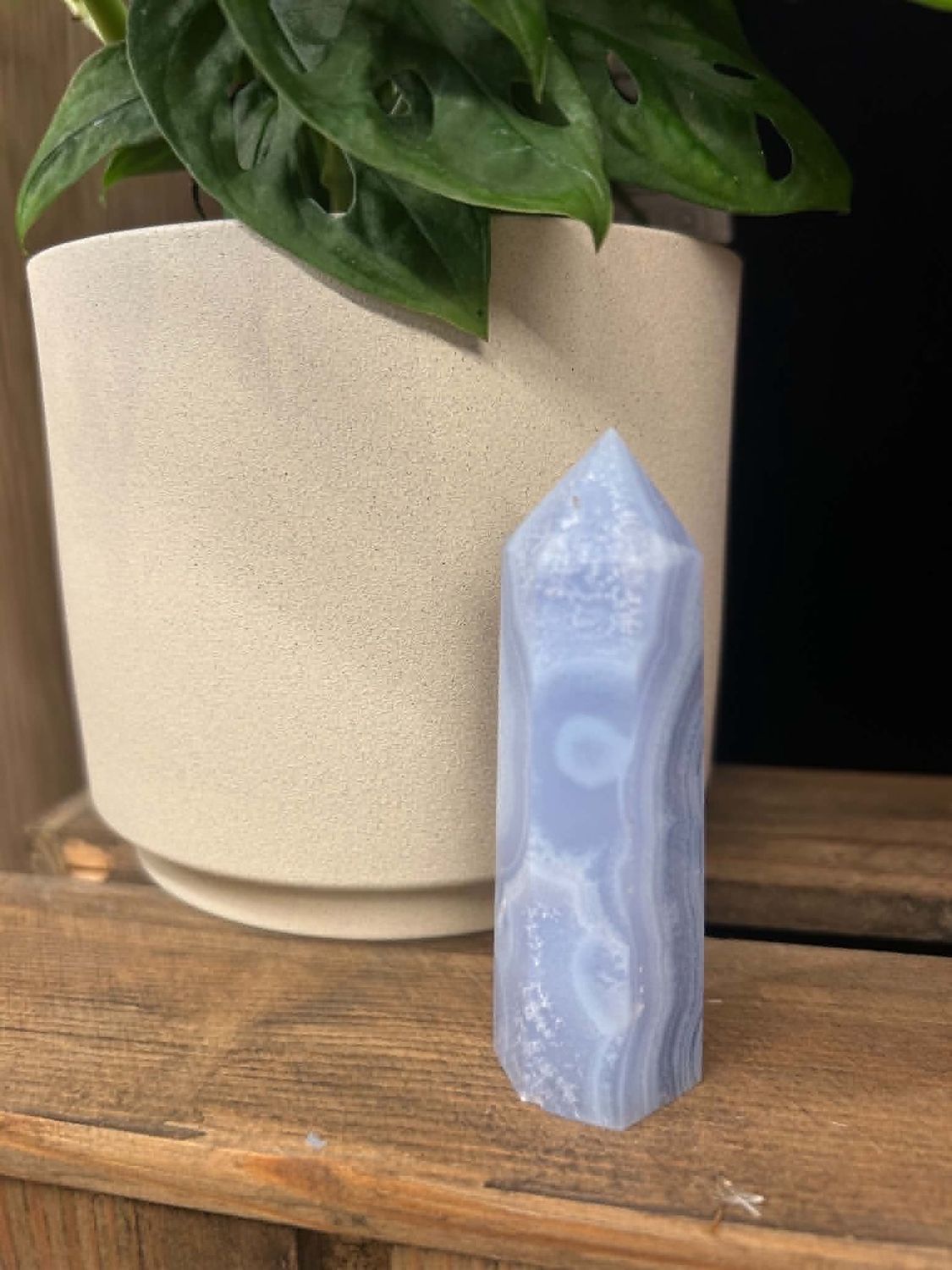 Blue Lace agate tower