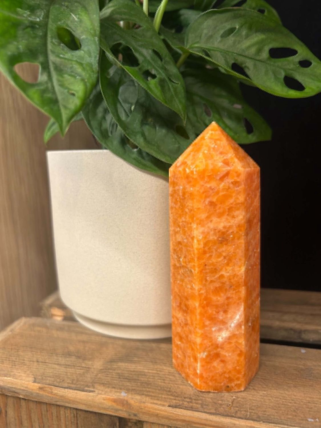 Orange Calcite tower lrg