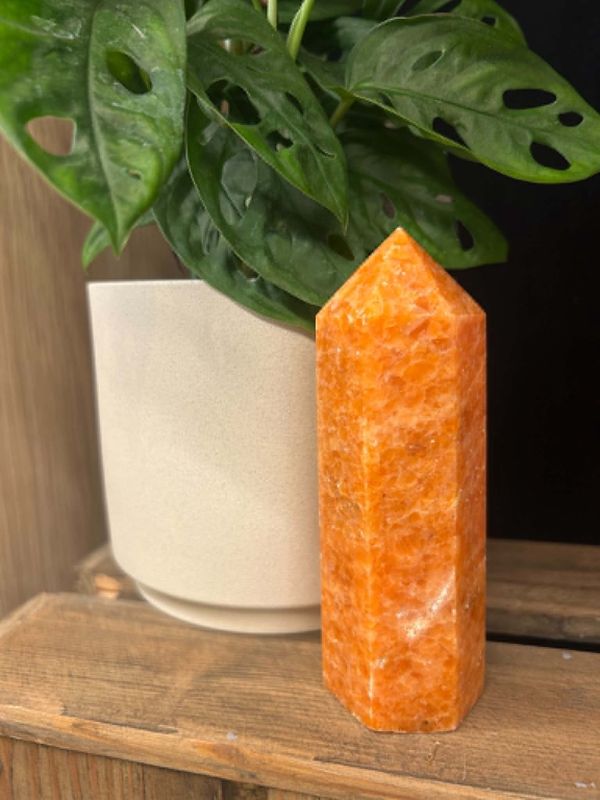 Orange Calcite tower lrg