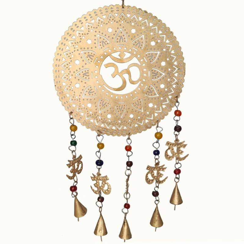 Om Lotus Hanging Bell Chime
