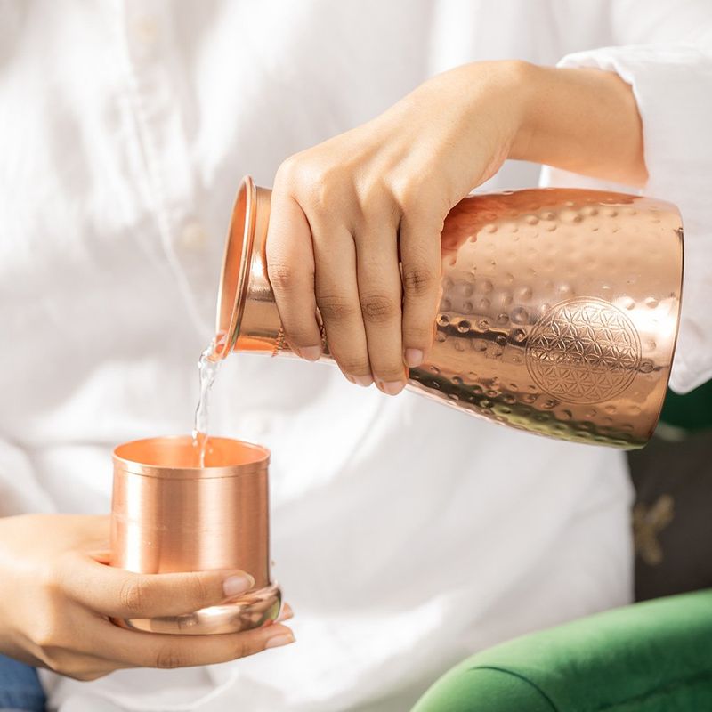 Flower of Life Copper Carafe 1000ml
