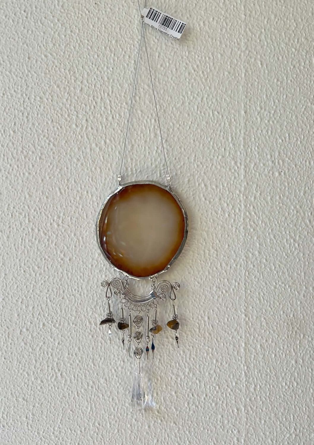 Agate Slice Hanging Crystal