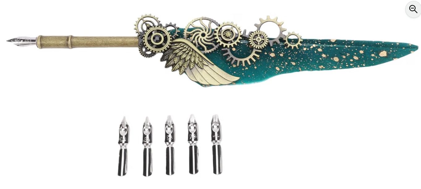 FEATHER PEN - C'graphy Steampunk Green