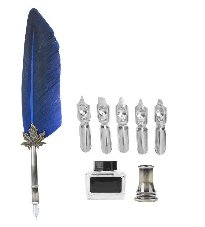 FEATHER PEN - Navy Blue C'graphy