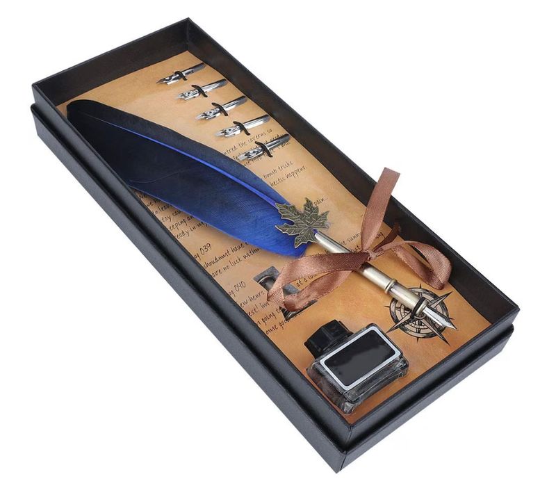 FEATHER PEN - Navy Blue C'graphy