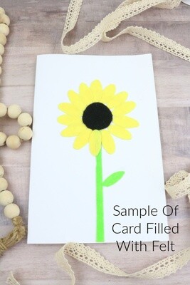 Sunflower Printable Card Craft or Coloring Page