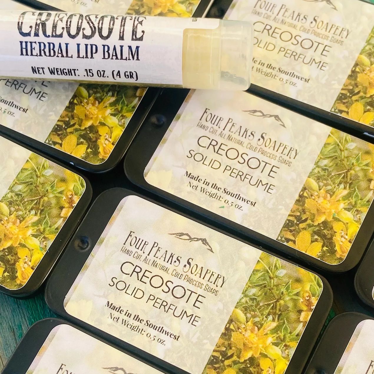 Creosote (Desert Chaparral) Solid Perfume | + Bonus Creosote Lip Balm*