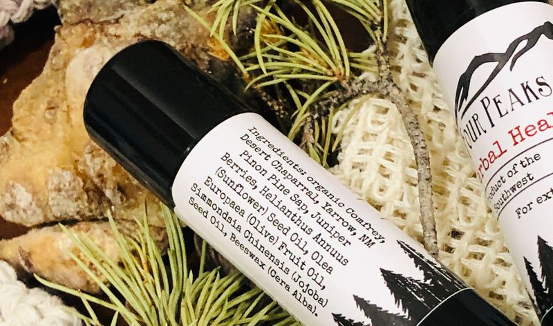 Herbal Salve Stick // Comfrey, Yarrow, Piñon Pine, Juniper, Evergreen Infused Oil