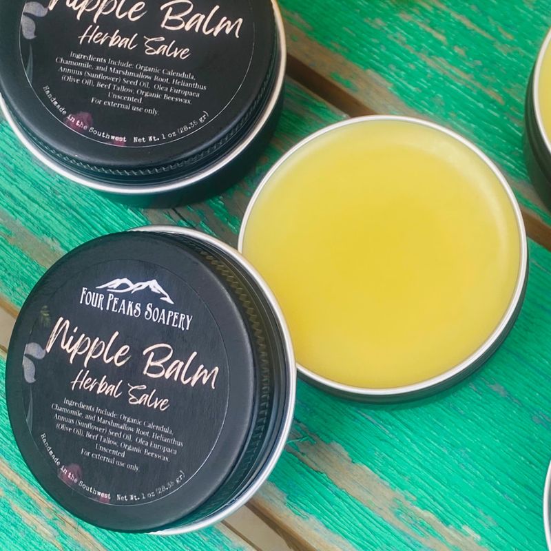 Nipple Balm | Herbal Salve | 1 oz Tin | All-Natural | Skin-Friendly