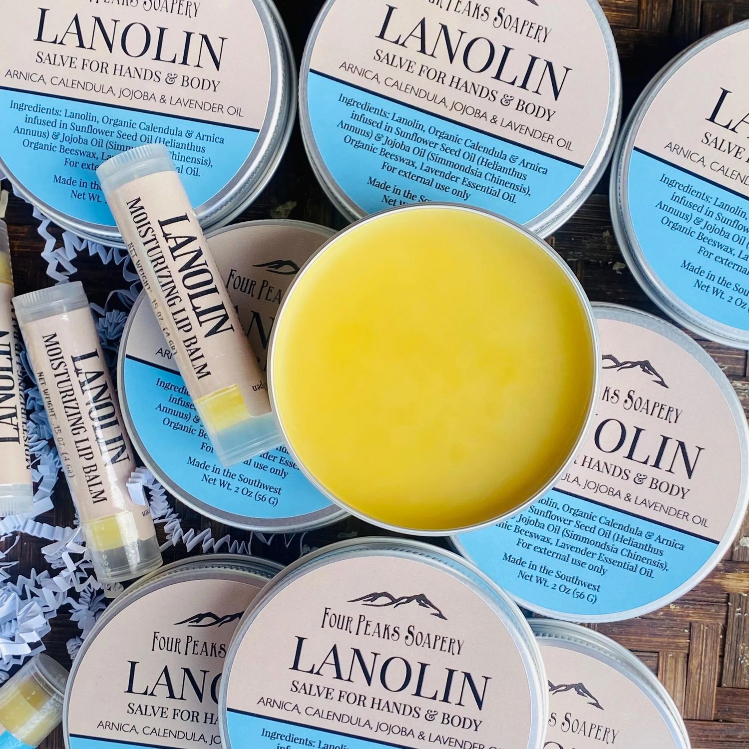 Lanolin Skin and Body Salve 2 oz Tin + Bonus Lip Balm