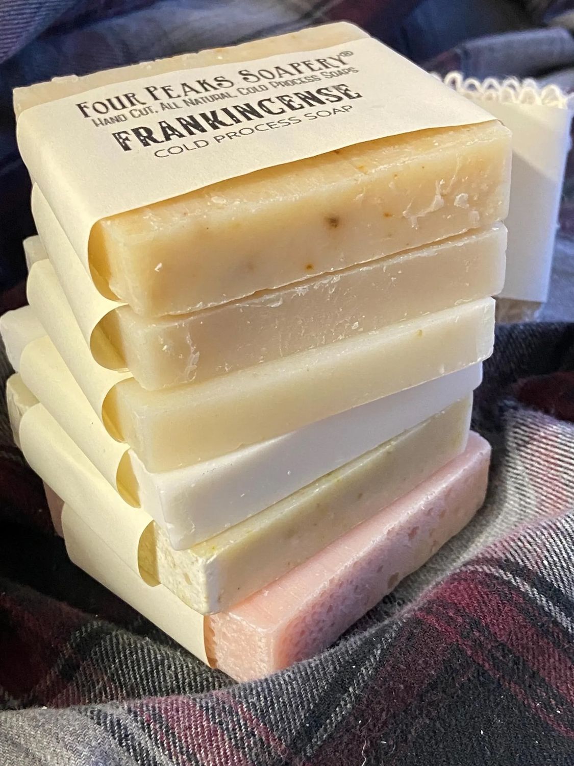 6-Bar Cold Process Soap Sampler Set with Sisal Soap Saver