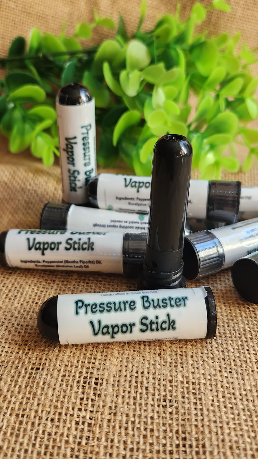 Pressure Buster Vapor Stick – Peppermint &amp; Eucalyptus Aromatherapy Nasal Inhaler